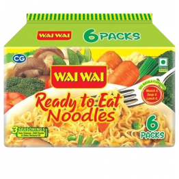 WAI WAI  VEG MASALA FLAVOUR NOODLES 6 PACKS 420GM